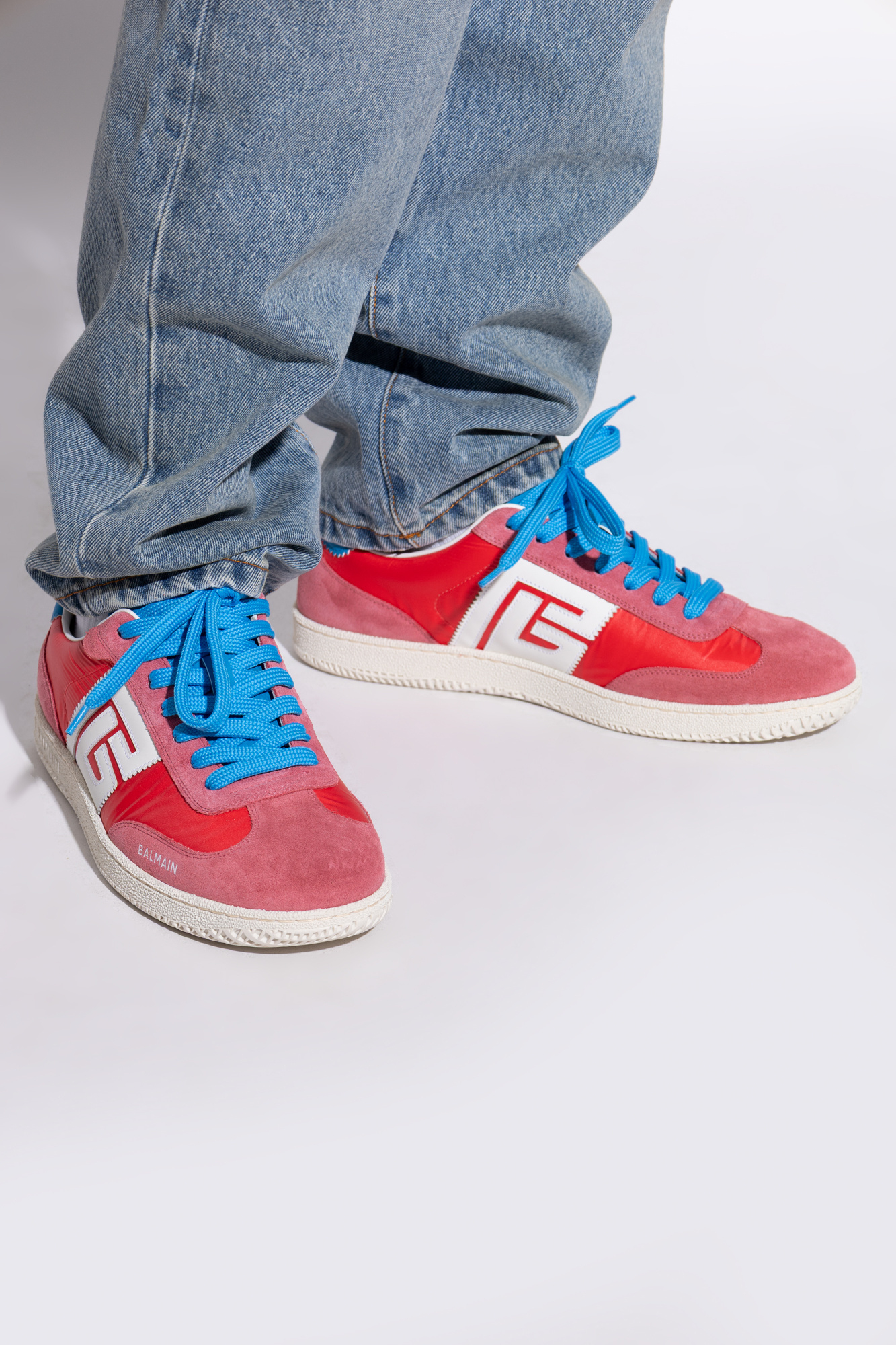 【関税込み】Swan Sneakers - Balmain - Leather - Red/White Balmain Swan Sneakers - Balmain - Leather - White/Red Pony
